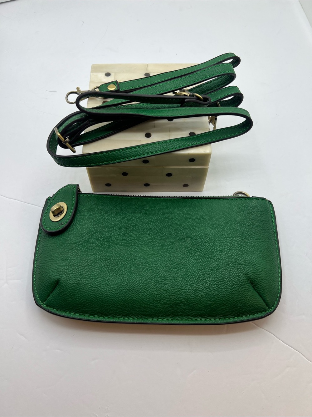 Joy Susan Emerald Green Crossbody with Removable Strap & clutch strap